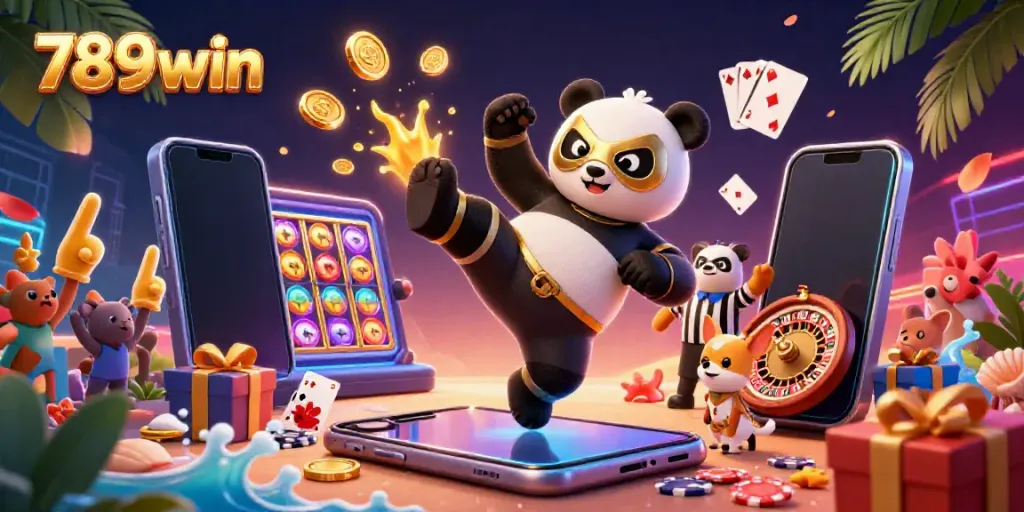 Experience thrilling gameplay at 789win with a vibrant 3D casino scene, showcasing action-packed excitement.