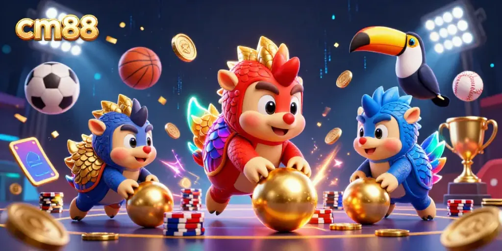 Experience the thrilling cm88 gambling action with rival pangolins at a vibrant, interactive casino.