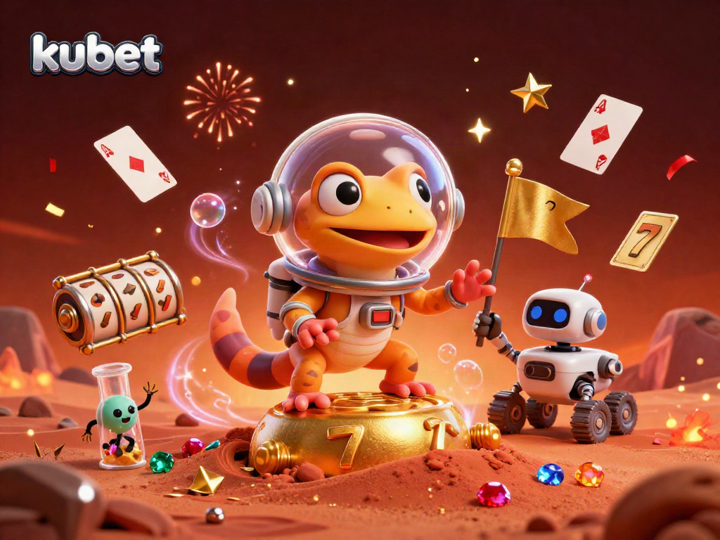 Explore winning strategies and excitement at kubet's vibrant casino scene with Martian characters.