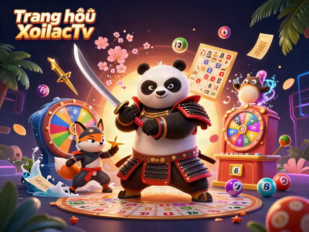 Experience the excitement of Trang chủ XoilacTv with dynamic scenes featuring engaging samurai panda and ninja fox.