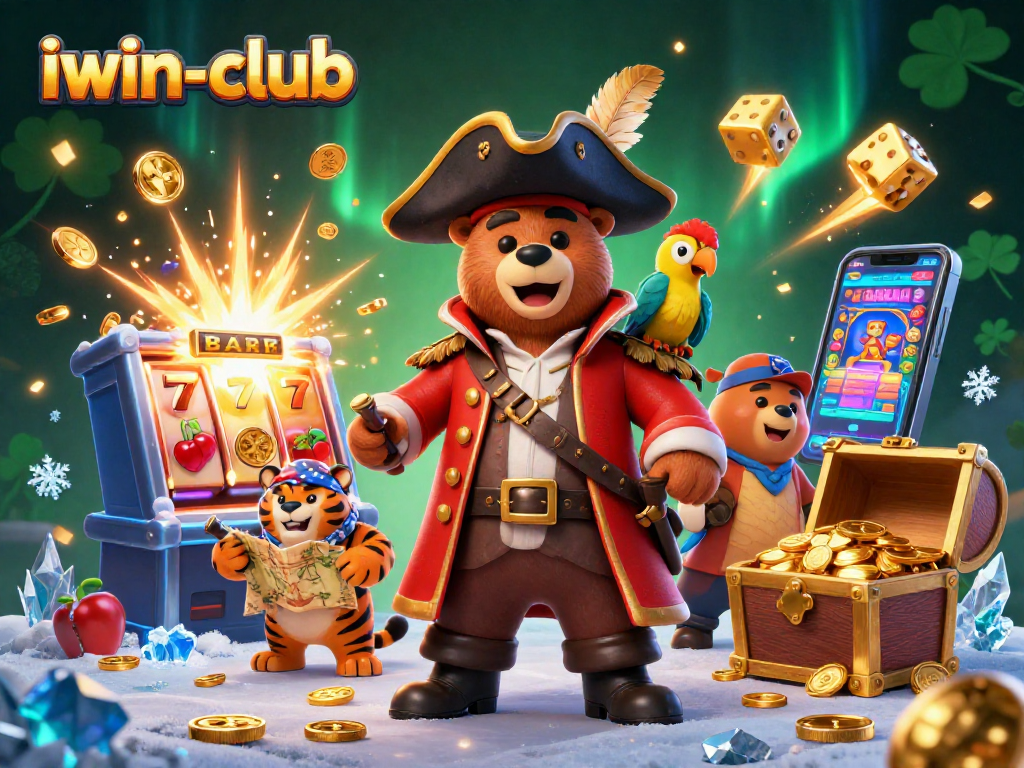 Play thrilling casino games at iwin-club with a vibrant pirate-themed illustration capturing adventure.