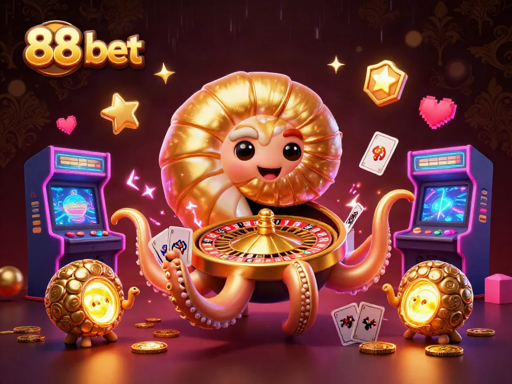 Engage with thrilling games at 88 bet, featuring an ancient nautilus as a roulette wheel.
