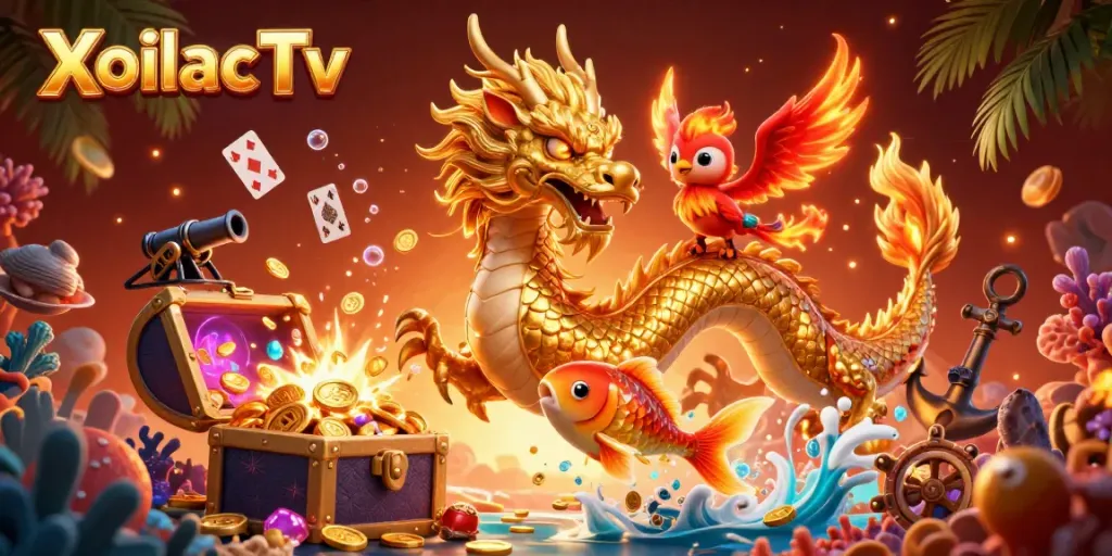 Experience thrilling gameplay with XoilacTv's 3D casino scene featuring dynamic characters and vibrant elements.