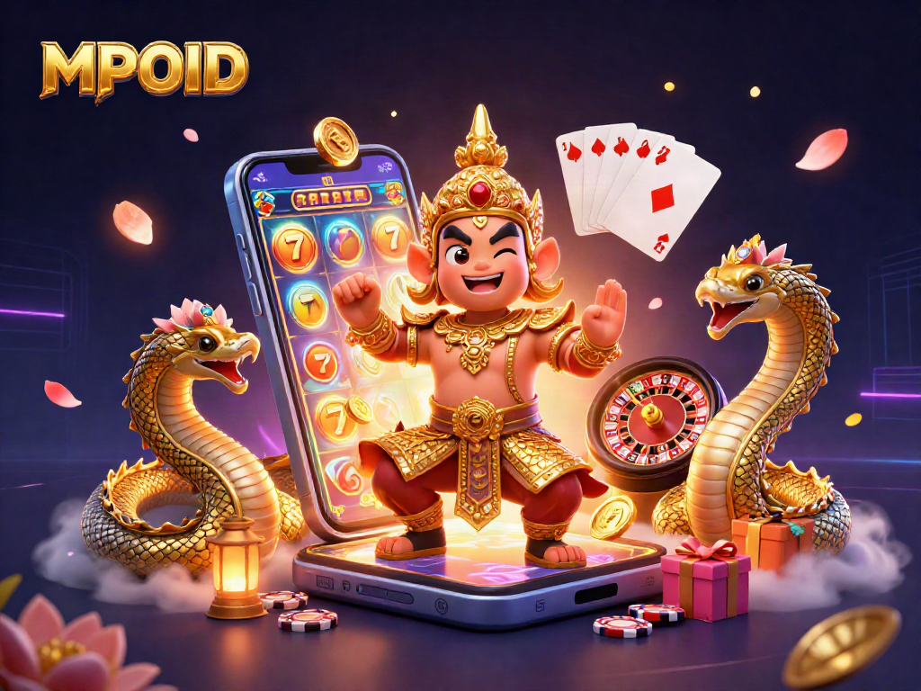 MPOID showcases vibrant slot games and dynamic casino elements, inviting players to explore and win.