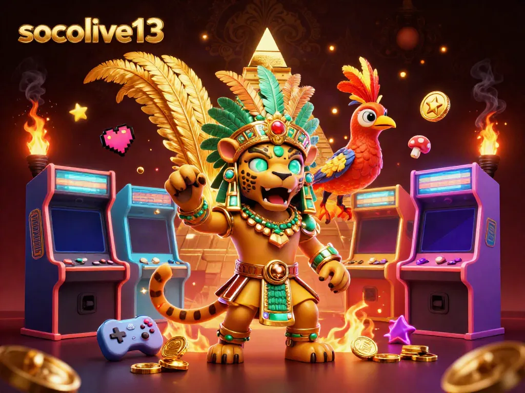 Socolive13 enhances the betting experience with sports-themed high-energy visuals from a vibrant 3D scene.