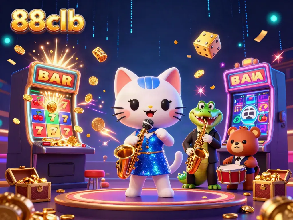 Engage with the colorful casino experience in 88clb featuring dynamic slot visuals and lively characters.
