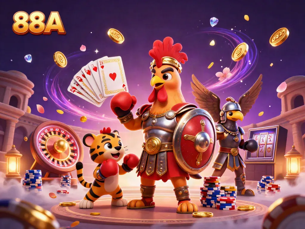Experience thrilling adventures at 88AA with vibrant characters and exciting casino elements.