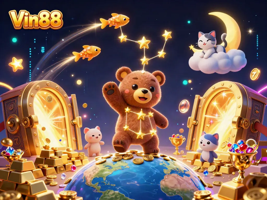 Experience thrilling gameplay with Vin88's golden treasures and slot excitement.