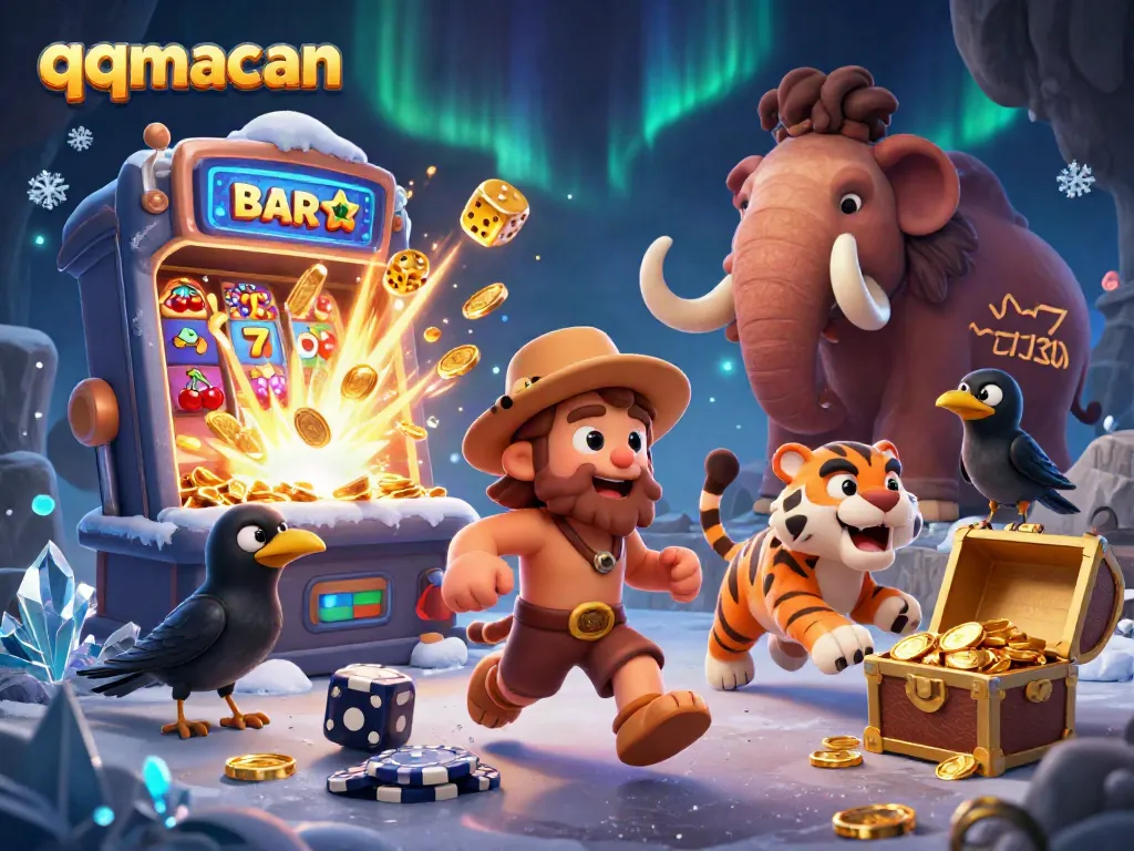 Experience the thrill of qqmacan with a dynamic prehistoric casino featuring vibrant games and characters.